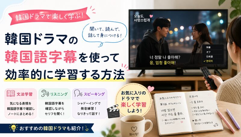 韓国ドラマの字幕で勉強