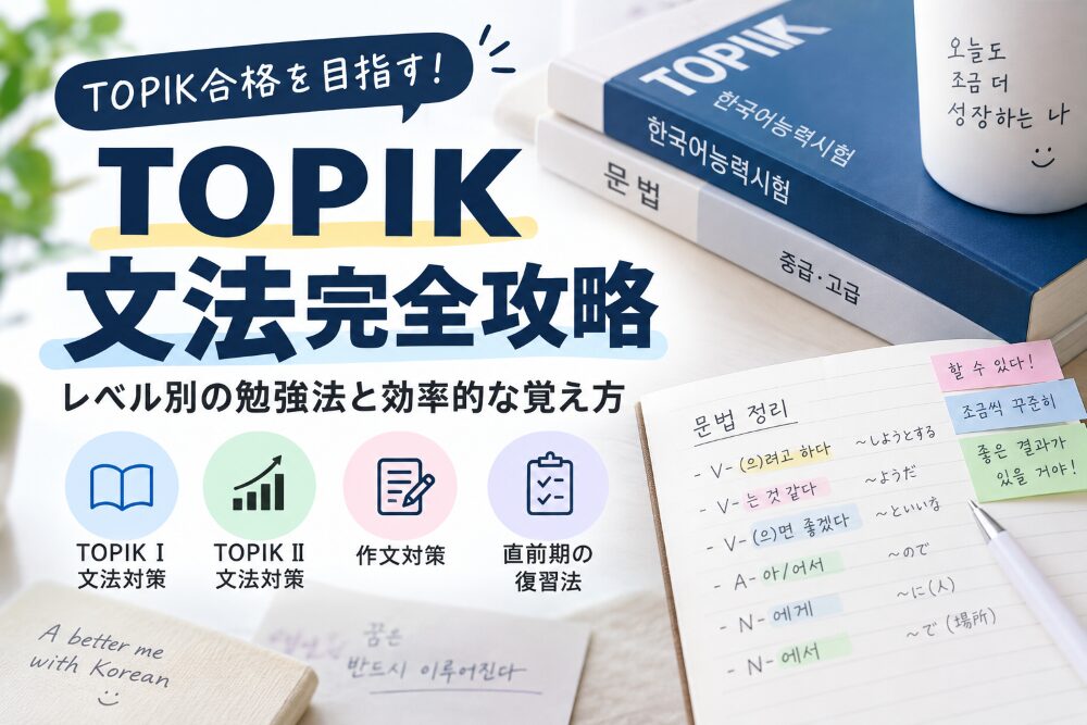 TOPIK文法完全ガイド